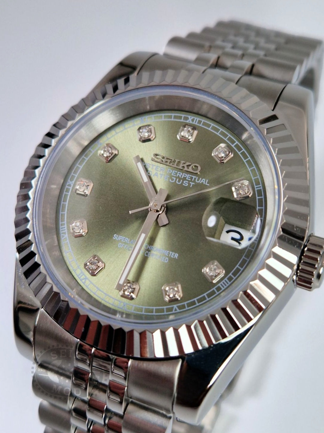 Grön Diamant - Datejust Mod