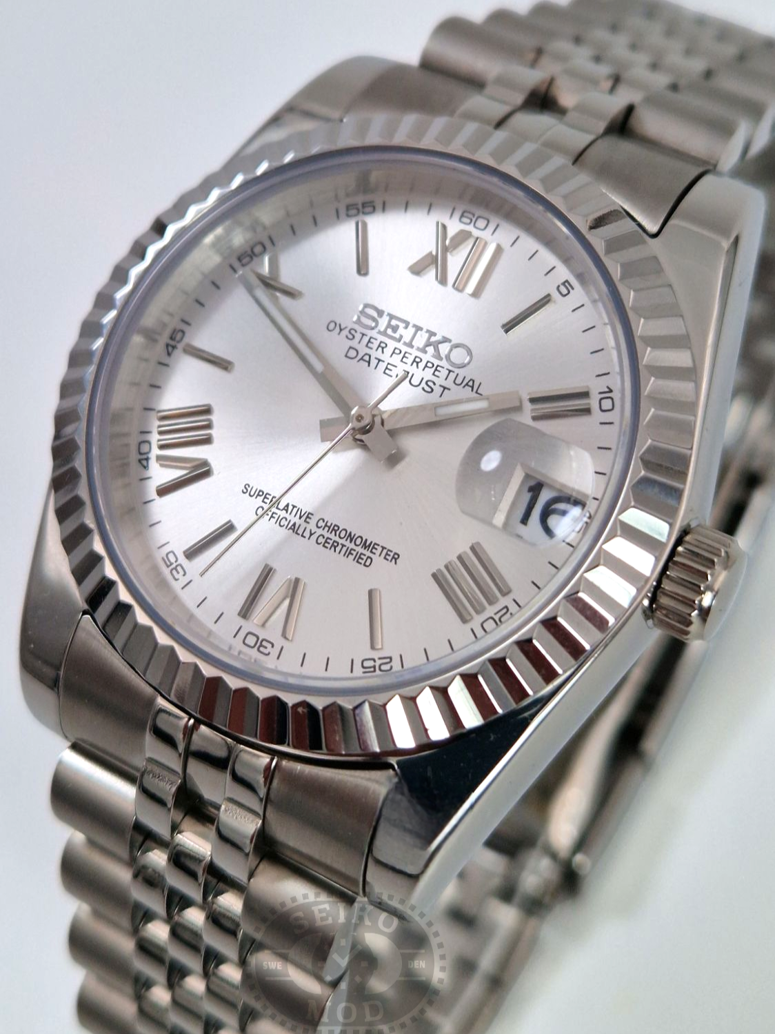 Vit Romersk - Datejust Mod