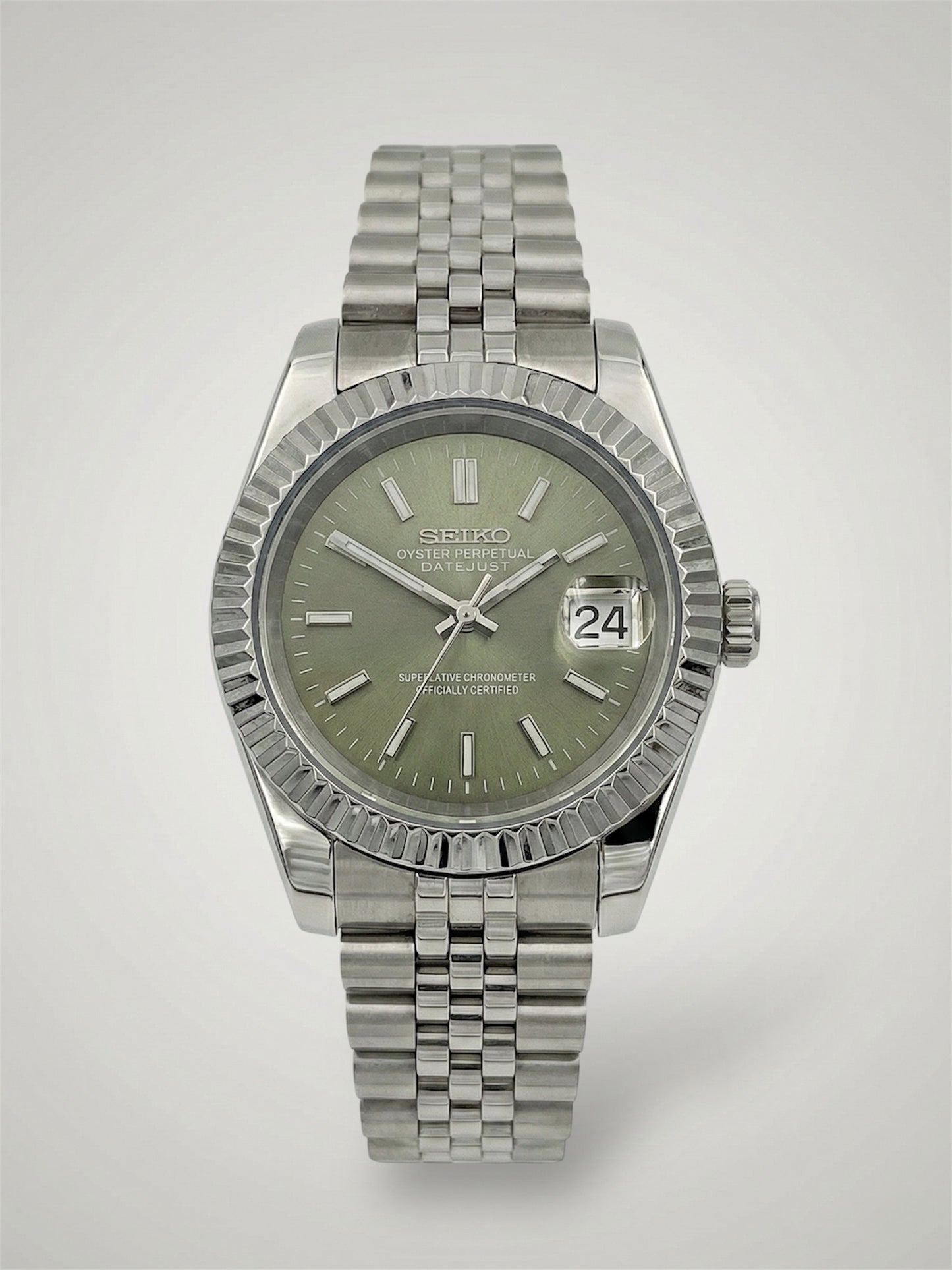 Olivgrön Datejust mod, Olive green Seikomod