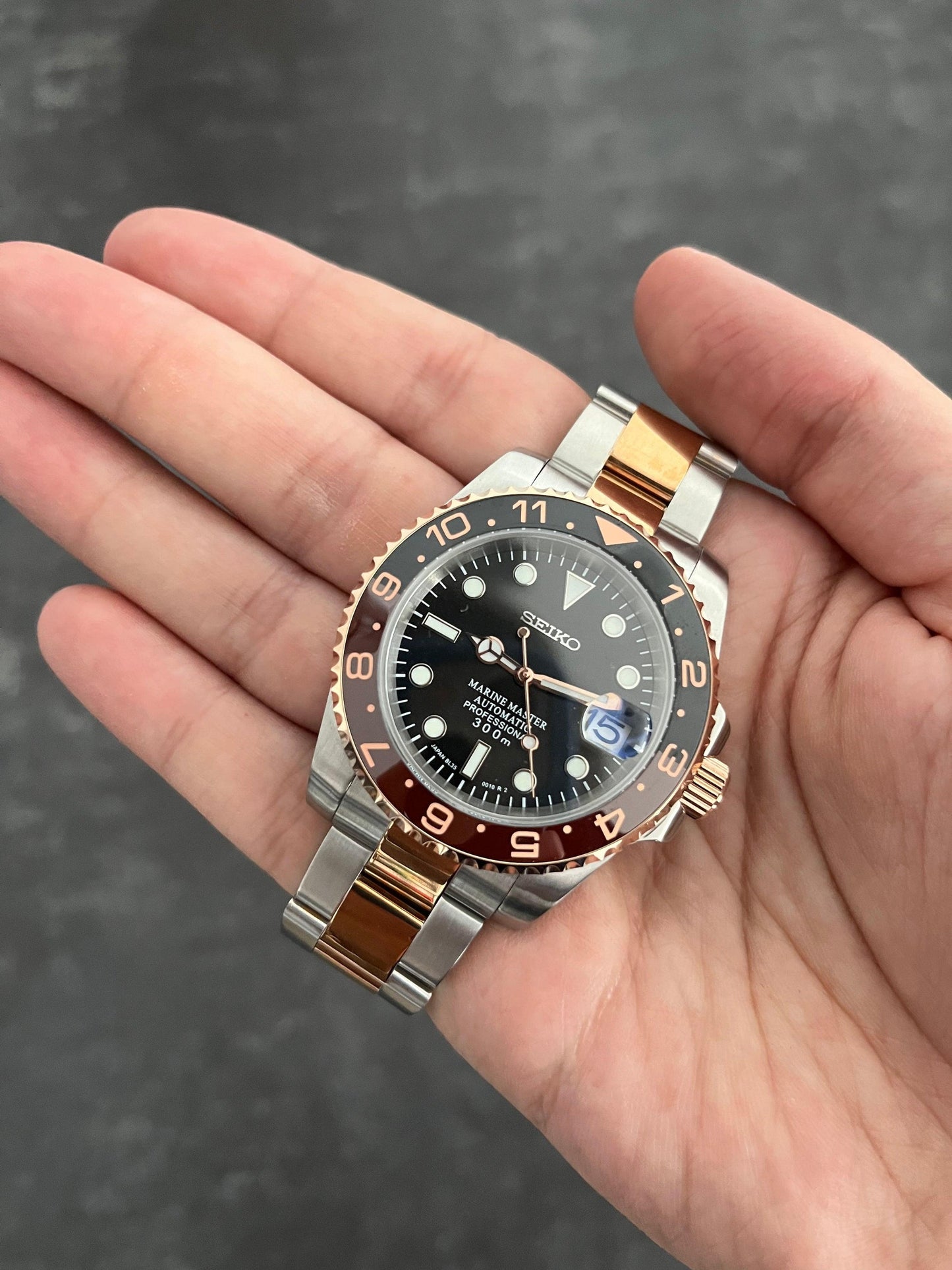 Submariner mod rootbeer two-tone bracelet