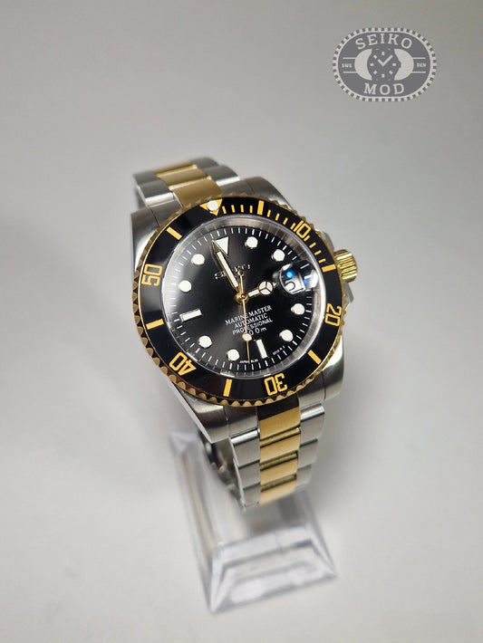 Submariner mod black two-tone bracelet