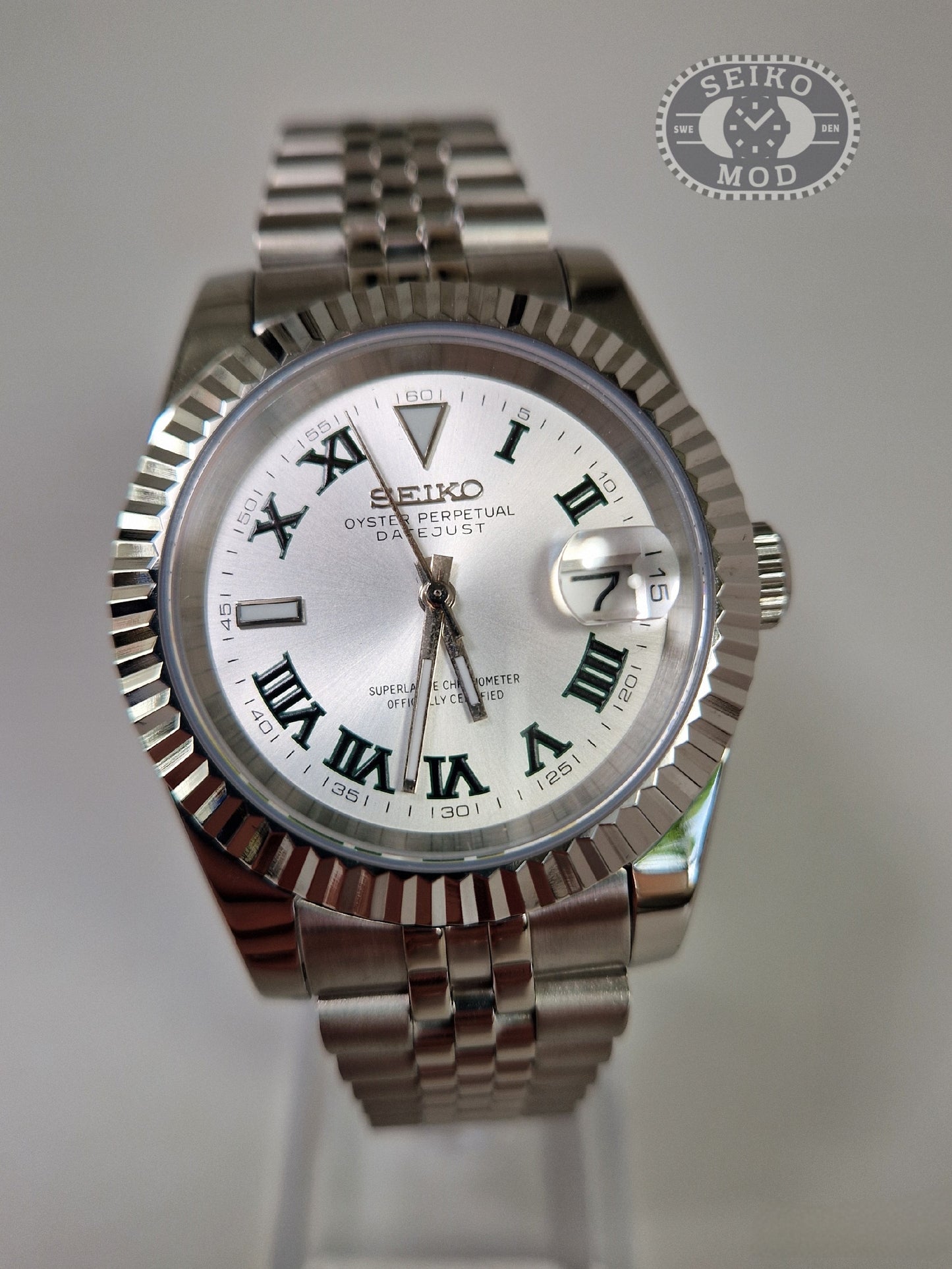 Datejust Mod with Wimbledon White Roman Dial and Jubilee Bracelet