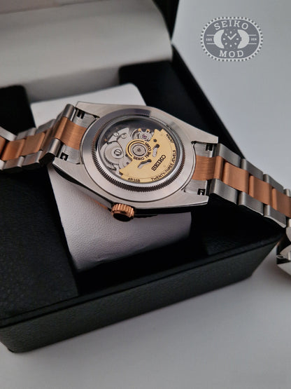 Yacht-Master mod med roséguld tvåton-armband
